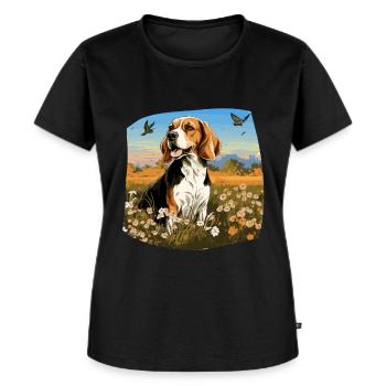 Busard Saint-Martin - T-shirt Premium bio Femme - noir - Devant - Selfina (174cm)