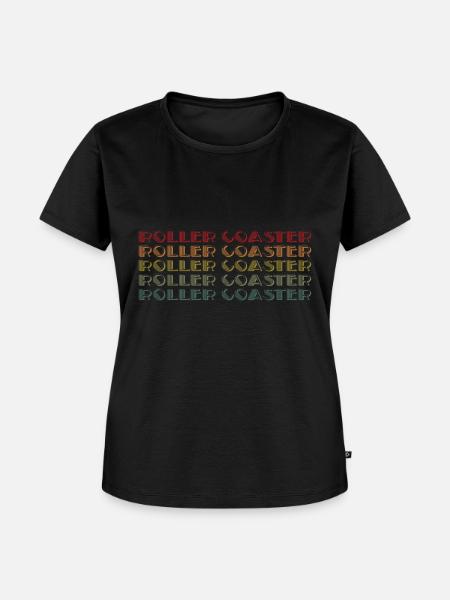 Achterbahnvergnügungspark Achterbahnfahrt - Frauen Premium Bio T-Shirt - Schwarz
