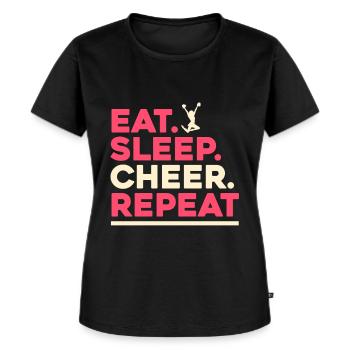 Cheerleadermädchen Cheerleading Jugend - Frauen Premium Bio T-Shirt - Schwarz - Vorne - Selfina (174cm)