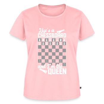 Pièces De Joueur D’échecs Chess Lover Fille - T-shirt Premium bio Femme - rose - Devant - AI Model Female 172 dark (172cm)