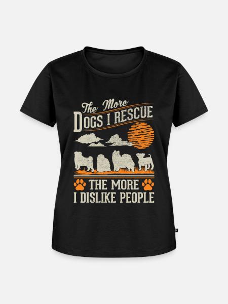 Hunderettung Straßenhund - Frauen Premium Bio T-Shirt - Schwarz