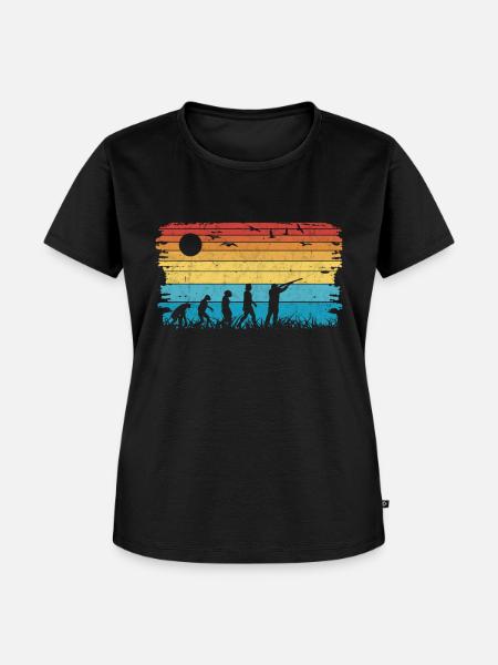 Tontaubenschießen Evolution - Frauen Premium Bio T-Shirt - Schwarz