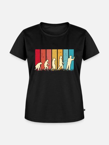 Dart Evolution Darter Dartpfeile - Frauen Premium Bio T-Shirt - Schwarz
