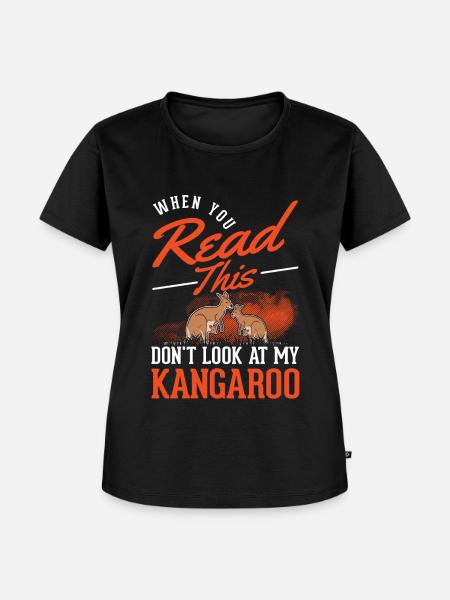 Australisches Känguru Australien Kangaroo - Frauen Premium Bio T-Shirt - Schwarz
