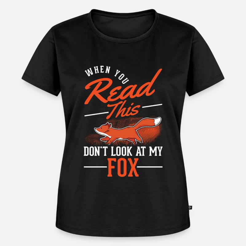 Fox Gift Red Fox - Women's Premium Organic T-shirt - black