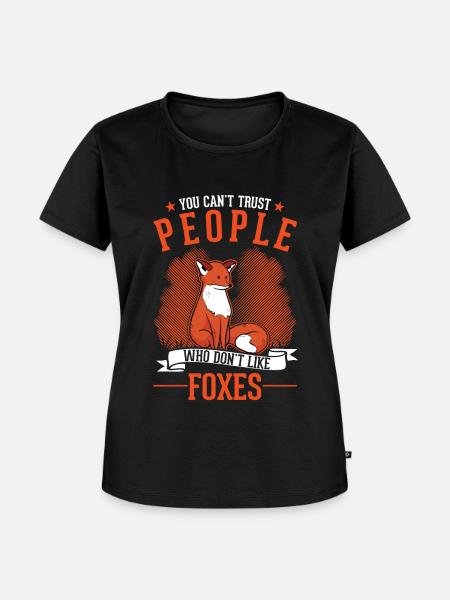 Fuchs Geschenk Rotfuchs - Frauen Premium Bio T-Shirt - Schwarz
