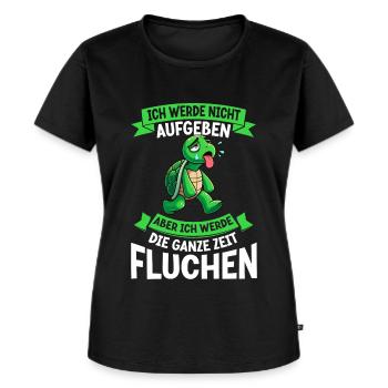 Ich Werde Nicht Aufgeben Schildkröte Läufer - Frauen Premium Bio T-Shirt - Schwarz - Vorne - Selfina (174cm)
