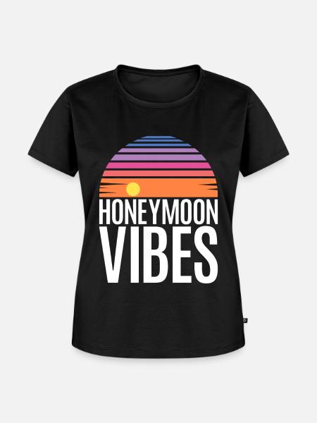 Flitterwochen Ehemann Ehefrau Paare Urlaubs - Frauen Premium Bio T-Shirt - Schwarz