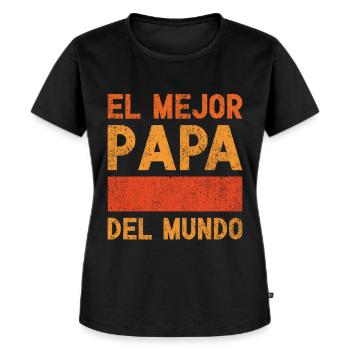 Spanischer Vater Zweisprachiger Latino Vatertag - Frauen Premium Bio T-Shirt - Schwarz - Vorne - Selfina (174cm)