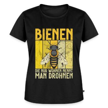Imker Bienen Honig Natur Bienenflüster Imkerei - Frauen Premium Bio T-Shirt - Schwarz - Vorne - Selfina (174cm)