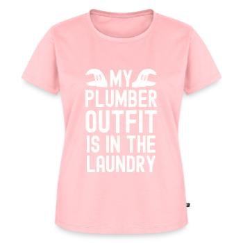 Plombier - T-shirt Premium bio Femme - rose - Devant - AI Model Female 172 dark (172cm)