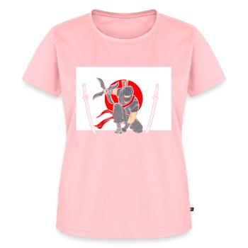 Ninja - Frauen Premium Bio T-Shirt - Rosa - Vorne - AI Model Female 172 dark (172cm)