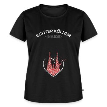 Kölner Karneval Schwangere Babybauch werdende Mama - Frauen Premium Bio T-Shirt - Schwarz - Vorne - Selfina (174cm)