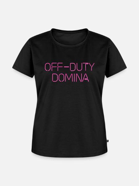 Off-Duty Domina - Frauen Premium Bio T-Shirt - Schwarz