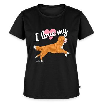 tollerlovemy - Frauen Premium Bio T-Shirt - Schwarz - Vorne - Selfina (174cm)