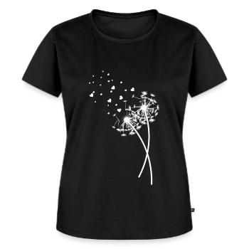 Fleur de pissenlit cadeau pissenlit - T-shirt Premium bio Femme - noir - Devant - Selfina (174cm)