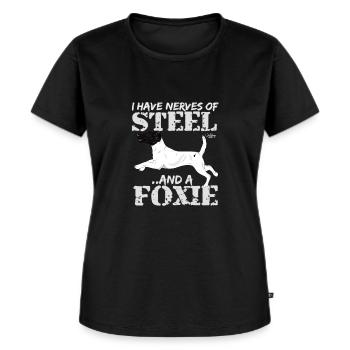 foxiesteel2 - Frauen Premium Bio T-Shirt - Schwarz - Vorne - Selfina (174cm)