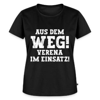 Verena Lustiger Spruch Vorname Name Verena - Frauen Premium Bio T-Shirt - Schwarz - Vorne - Selfina (174cm)