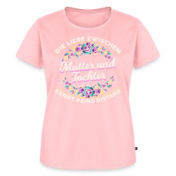Die Liebe zwischen Mutter und Tochter Spruch Mutte - Frauen Premium Bio T-Shirt - Rosa - Vorne - AI Model Female 172 dark (172cm)