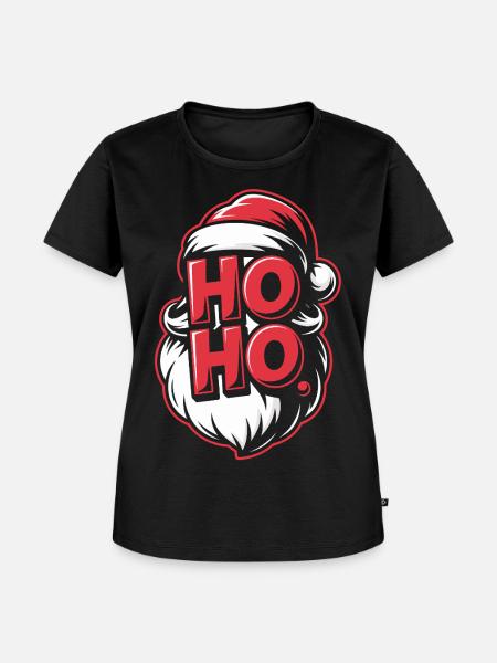 Ho Ho Santa Bart Design - Frauen Premium Bio T-Shirt - Schwarz