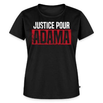 Justice Pour Adama demonstrations - Women's Premium Organic T-shirt - black - Front - Selfina (174cm)