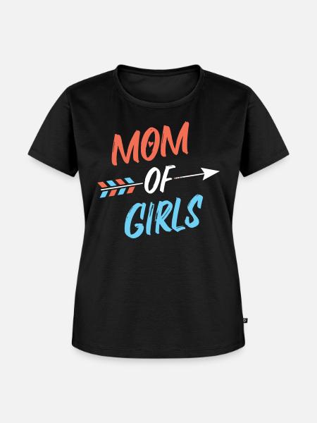 Mutter von Mädchen - Frauen Premium Bio T-Shirt - Schwarz