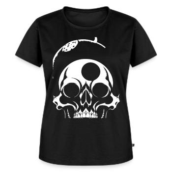 Horror Skull Skull Art Skull Gothic Heavy Metal - Women's Premium Organic T-shirt - black - Front - Selfina (174cm)