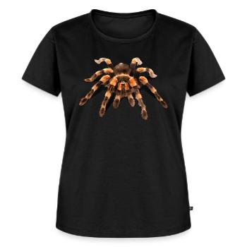 TARENTULE, TARENTULE MEXICAINE À GENOUX ROUGES - T-shirt Premium bio Femme - noir - Devant - Selfina (174cm)