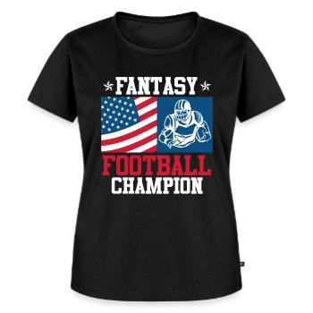 Fantasy Football König Fantasy Football Champ - Frauen Premium Bio T-Shirt - Schwarz - Vorne - Selfina (174cm)