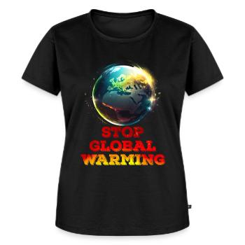 Activiste pour le climat Stop au réchauffement climatique Save the Earth - T-shirt Premium bio Femme - noir - Devant - Selfina (174cm)