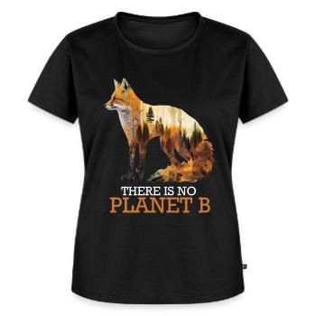 There is no Planet B gefährdete Tierarten - Frauen Premium Bio T-Shirt - Schwarz - Vorne - Selfina (174cm)
