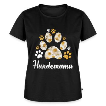 Gänseblümchen Hundemama Gänseblumen Dog Mom - Frauen Premium Bio T-Shirt - Schwarz - Vorne - Selfina (174cm)