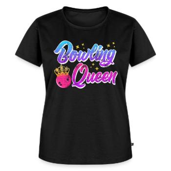Bowling Queen Bowlingspieler Damen Outfit - Frauen Premium Bio T-Shirt - Schwarz - Vorne - Selfina (174cm)