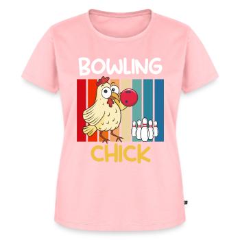 Bowling Huhn Bowlingspieler Frauen Bowlingbahn - Frauen Premium Bio T-Shirt - Rosa - Vorne - AI Model Female 172 dark (172cm)