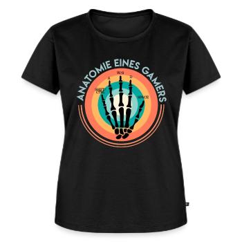 Anatomie eines Gamers Zocken Gaming Fan - Frauen Premium Bio T-Shirt - Schwarz - Vorne - Selfina (174cm)
