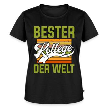Bester Kollege der Welt Mitarbeiter Bürokollege - Frauen Premium Bio T-Shirt - Schwarz - Vorne - Selfina (174cm)