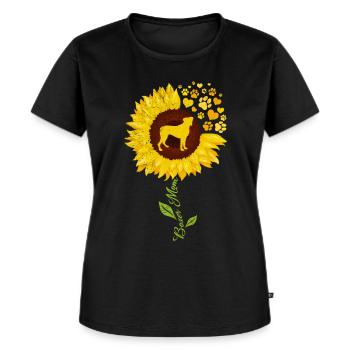 BOXER MAMI Deutscher Boxer Hund Besitzerin - Frauen Premium Bio T-Shirt - Schwarz - Vorne - Selfina (174cm)