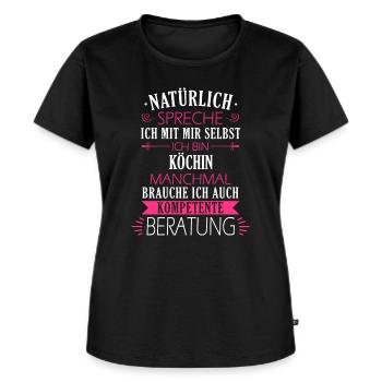 Koch Köchin Chefkoch kochen Küche Beruf Spruch - Frauen Premium Bio T-Shirt - Schwarz - Vorne - Selfina (174cm)
