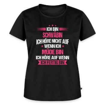 Schwaben Schwabe Schwaben Oberschwaben - Frauen Premium Bio T-Shirt - Schwarz - Vorne - Selfina (174cm)