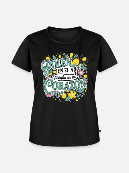 Pollen in der Luft - Frauen Premium Bio T-Shirt - Schwarz