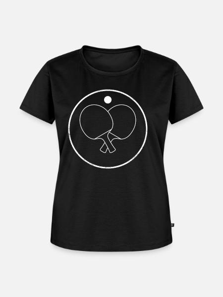 Tischtennis Symbol - Frauen Premium Bio T-Shirt - Schwarz