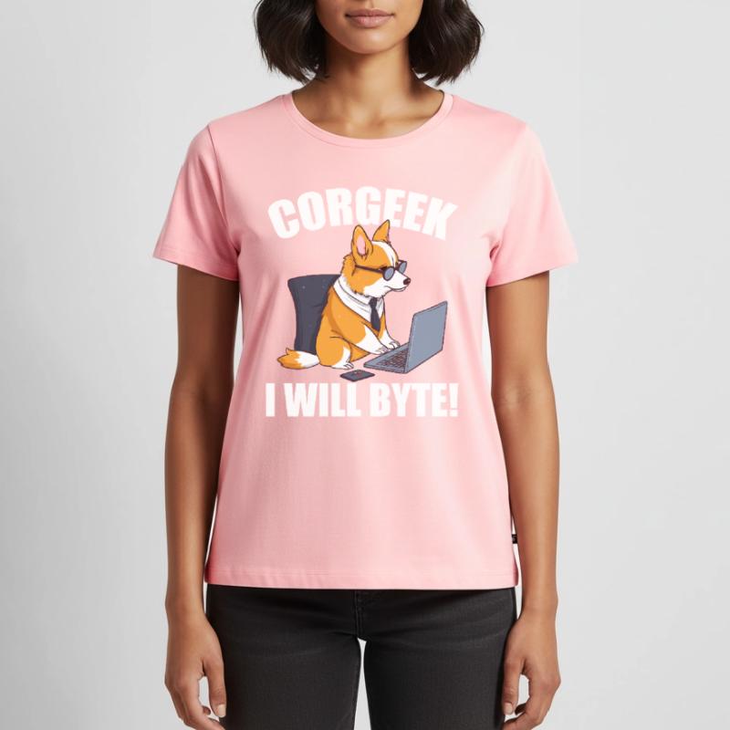 Corgi mit Brille I Will Byte Computerfreak Corgeek Frauen Premium Bio T-Shirt