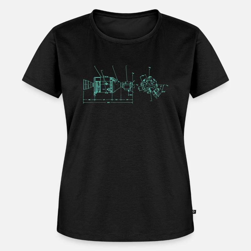 Rétro Old School Capsule spatiale Spatiale Illustration - T-shirt Premium bio Femme - noir
