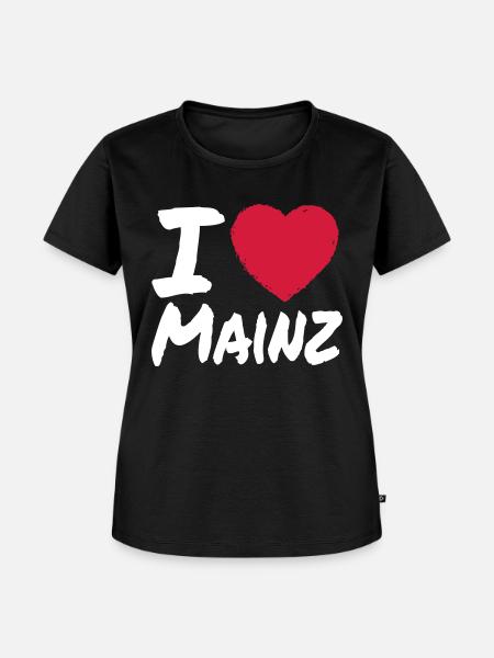 I Love Mainz - Frauen Premium Bio T-Shirt - Schwarz