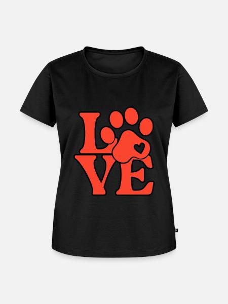 Hund liebt Pfote. - Frauen Premium Bio T-Shirt -