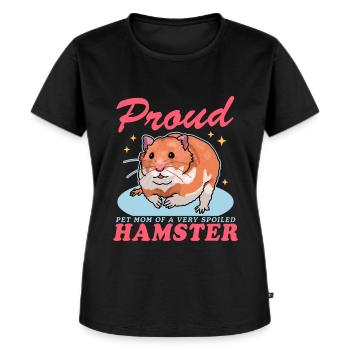Hamster Mom | Dwarf Hamster Golden Hamster Gift - Women's Premium Organic T-shirt - black - Front - Selfina (174cm)