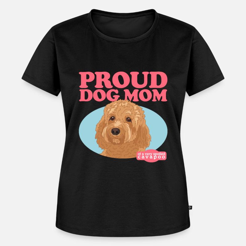 Cavapoo Mom Dog Cavoodle Dog Owner Cadeau - T-shirt Premium bio Femme - noir