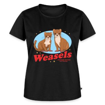 Weasel Hermännchen Mouse Weasel Gift - Women's Premium Organic T-shirt - black - Front - Selfina (174cm)