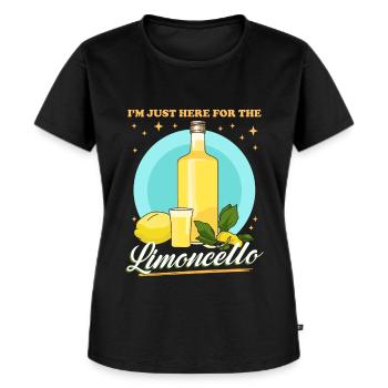 Limoncello Zitronen Likör Geschenk - Frauen Premium Bio T-Shirt - Schwarz - Vorne - Selfina (174cm)