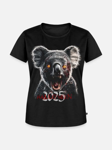 Zombie Koala Halloween Schrecken - Frauen Premium Bio T-Shirt - Schwarz